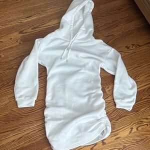 SHEIN White Hooded sweatshirt dress